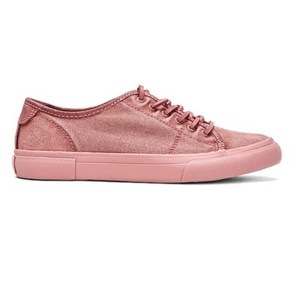 Frye Womens Pink Gia Canvas Lace Up Sneakers shoes sz 9M